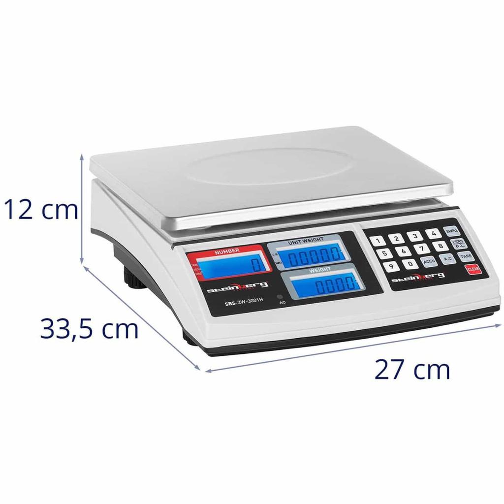 Precision Warehouse Checkweigher Counting Pieces Up to 30Kg LCD