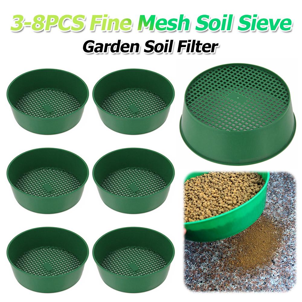 Garden Soil Filter Home Garden Tool Fine Mesh Soil Sieve Mining Sand Sifter Garden Soil Sieve for Plant Soil Stone Sifting