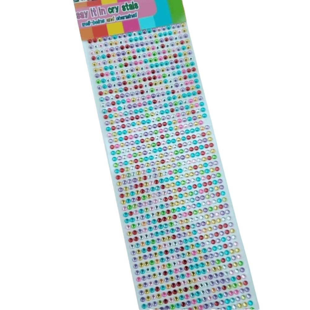 Round Shape 3D Gem Stickers Colorful Design Rhinestone Stickers Diamond Stickers  for Party Makeup