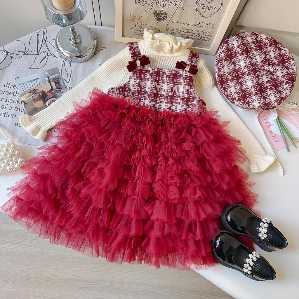 Chinese Style Girls' Sleeveless Dress with Hat - Winter New Arrival (AWB178)