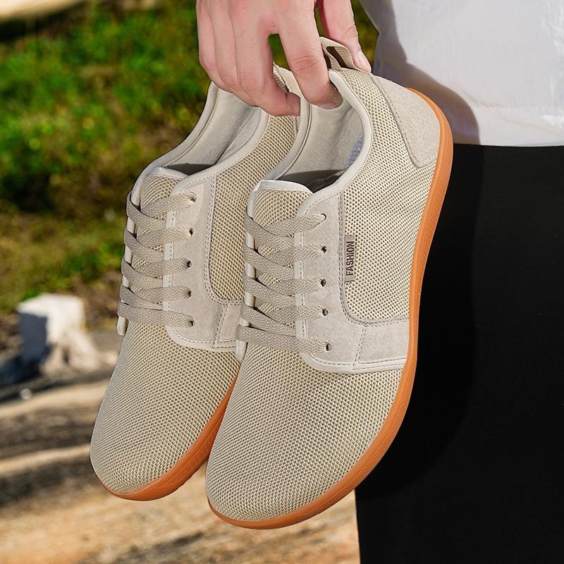 New Outdoor Men's Comfort and Women's Walking Shoes, Wide-toe Shoes, Breathable Soft-soled Couple's Flying Woven Sports Shoes