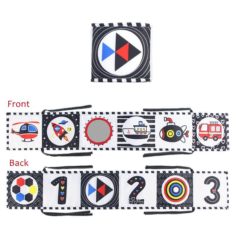 Jouets Jouets Coussin pour le Ventre Noir et Blanc Haut Contraste Bébé Montessori Miroir d'Apprentissage pour Nourrisson Nouveau-né 0 6 12 Mois