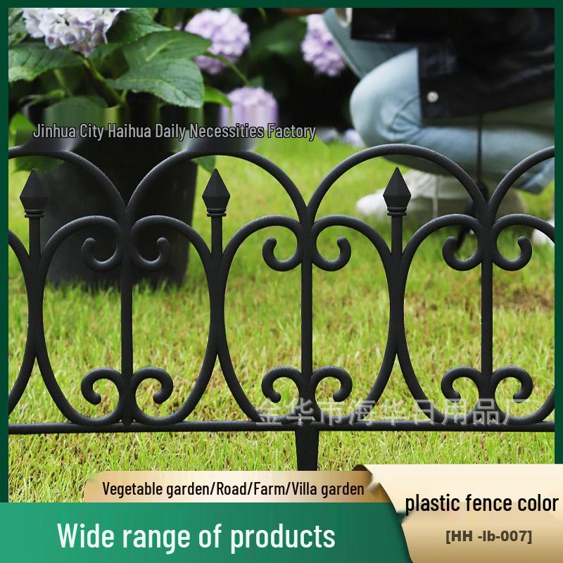 European-Style Plastic Garden Fence - Insertable Pastoral Picket Enclosure