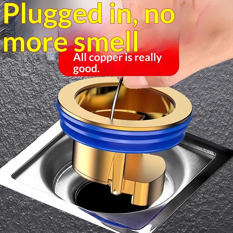 Brass One Way Drain Plug Valve Drop In for Floor Shower Drains Backflow Prevention No Tools Easy Installation