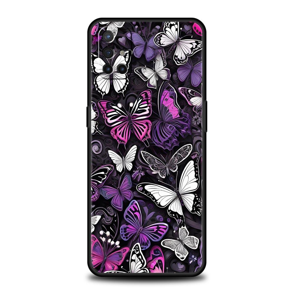 Phone Case For Oneplus 13R 13 12 10T 11 R10 Nord N100 N200 N10 9 9R CE 3 Z Pro Lite Soft TPU Cover Fashionable Butterfly Flower