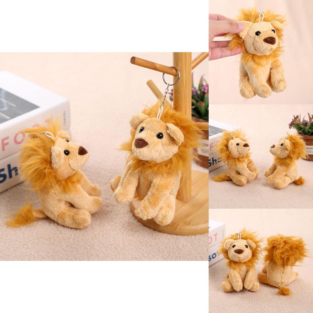 Portachiavi Peluche Leone con Imbottitura in Cotone PP per Decorazione Borsa e Collezionisti