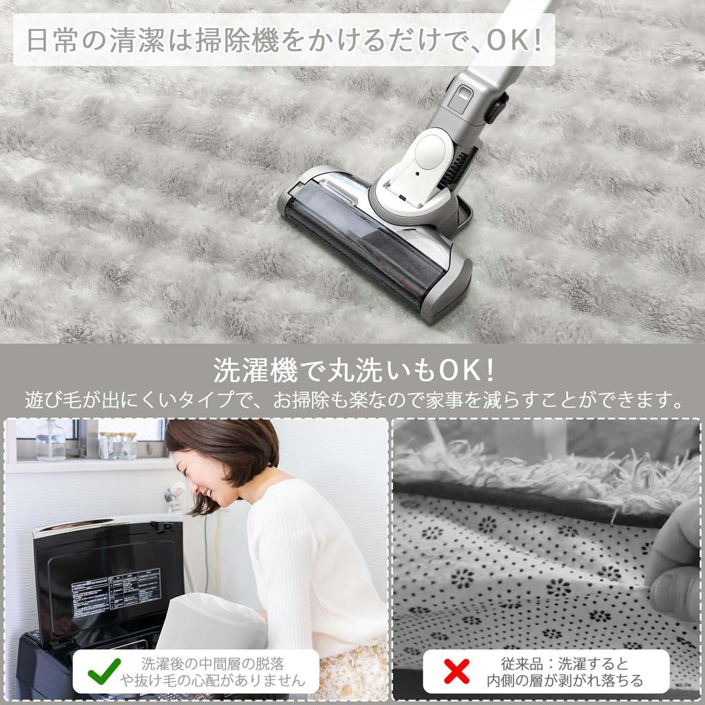 HAOCOO Washable Rug, 120x160cm, Rabbit Fur Look, Thick, Fluffy Shag, Non-Slip, Soundproof, Antibacterial, and Odor-Resistant, Suitable for Heated Carp