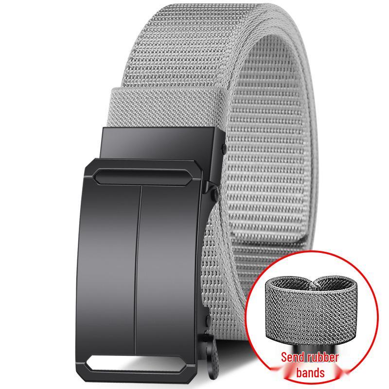 Men's Adjustable Elastic Tactical Nylon Belt with Automatic Buckle
