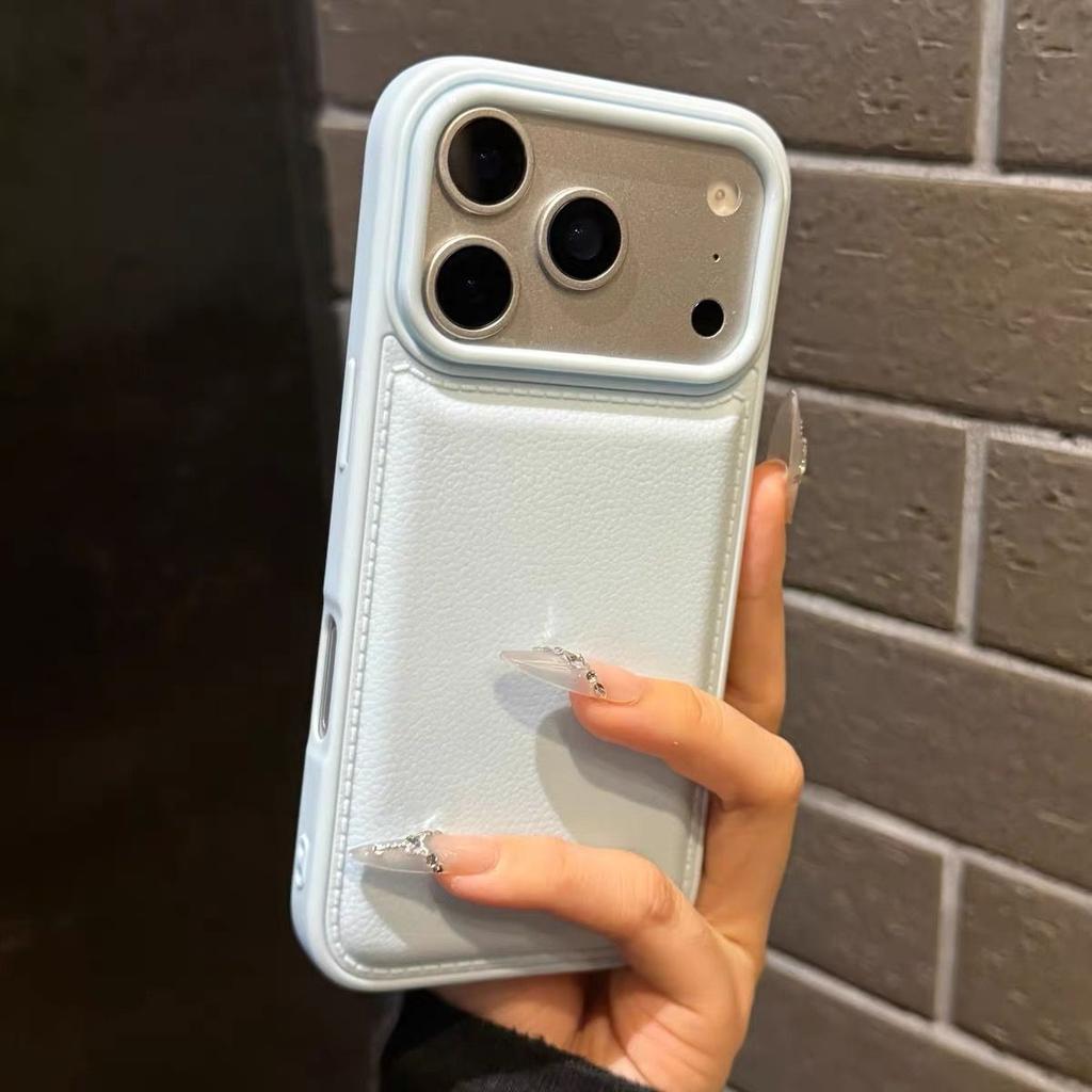 Luxury Matte Soft Leather Phone Case For iPhone 17Air 15 14 Plus 13 12 11 16 Pro Max Lens Protection Shockproof Silicone Cover