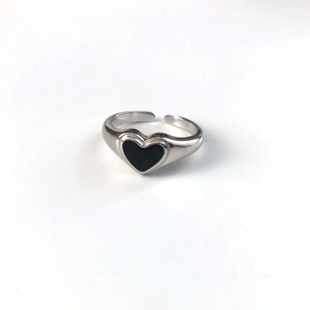 Wedding Index Finger Ring Geometric Women Rings Heart Chain Ring Korean Style Heart Stackable Rings