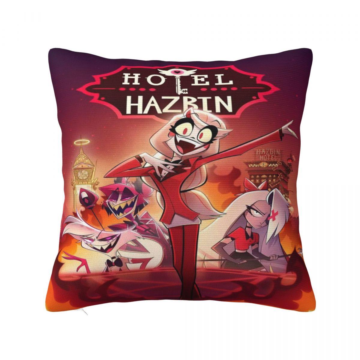 

Warm Living Room Hazbines Hoteles Alastor Vox 2Decor Pillowcases Merch Pillow Covers Square Multi Size 16x16Inch