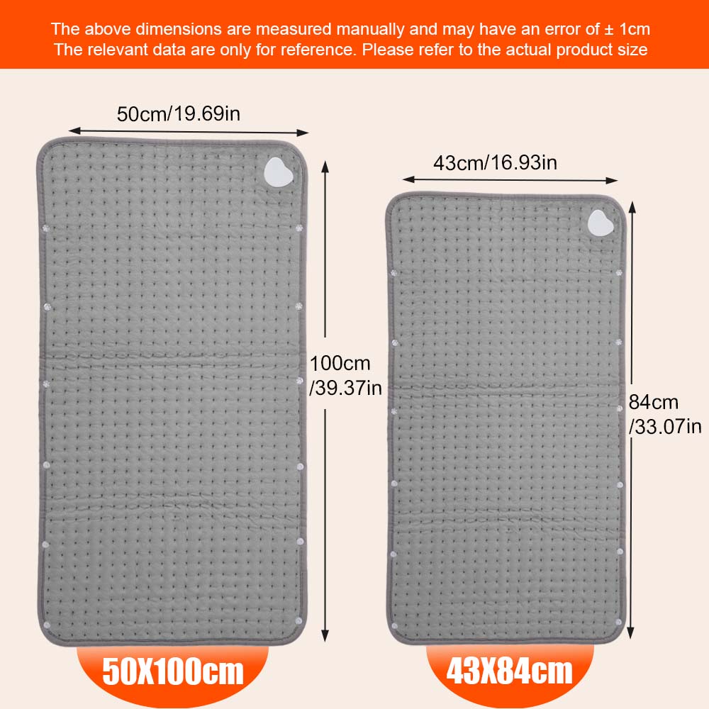 Electric Heating Pad Pet Heat Mat with 9 Levels Auto Power-off Heating Blanket Body Warming Winter for Abdomen Hand Thermal Mat