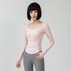 Nouveau Haut de Fitness Amincissant à Manches Longues pour le Yoga avec Taille Plissée & Soutien-gorge Intégré