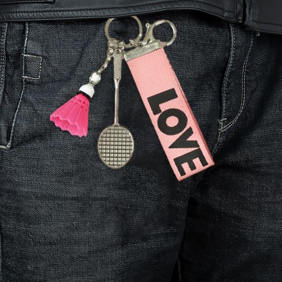 Mini Badminton Keychain Badminton Racket Backpack Accessory Sports Keyring Gifts for Badminton Lover Players