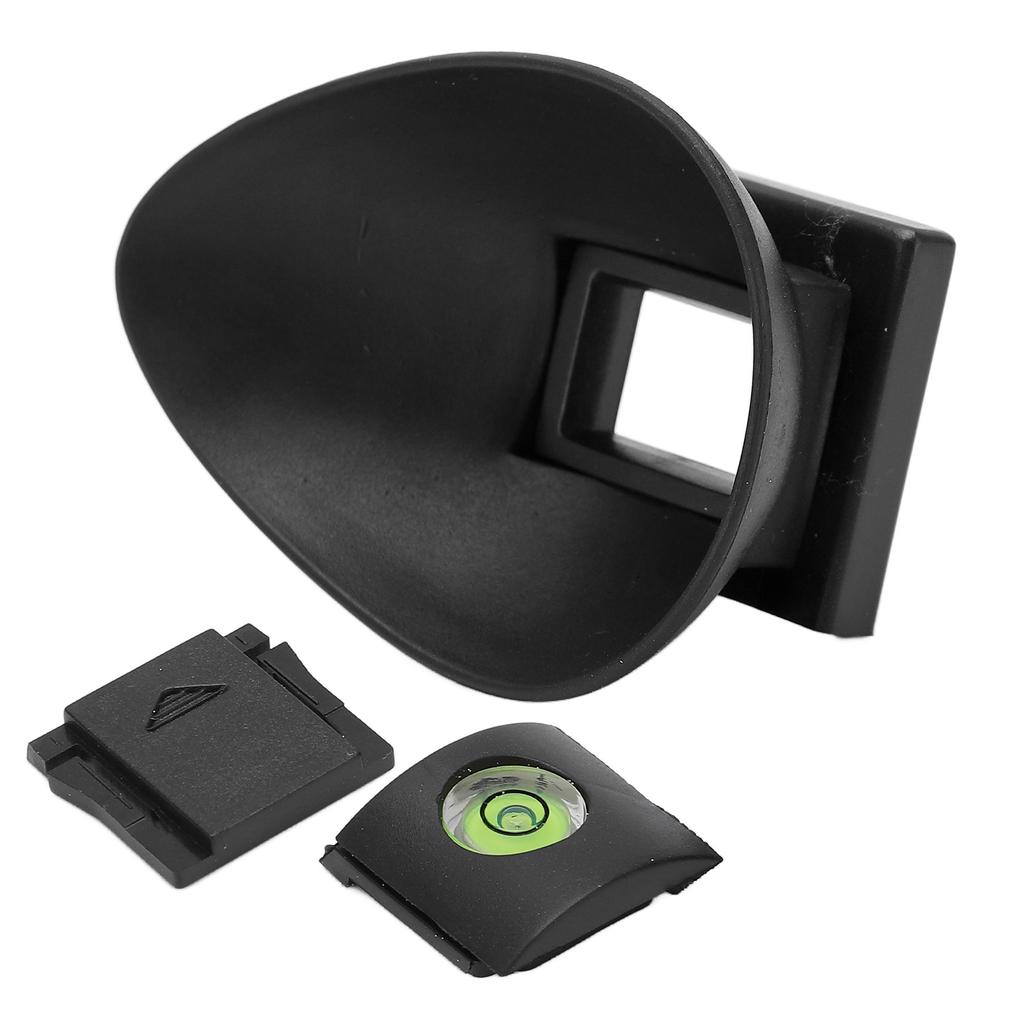 22mm Rubber Viewfinder Eyecup with Top Cold Shoe Cover Spirit Level for 5D2 5D 6D Camera