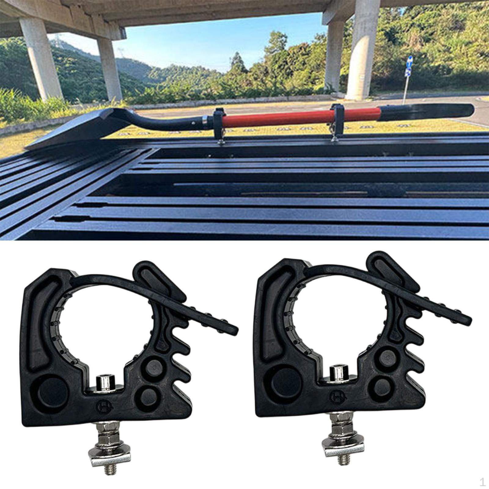 

2x Shovels Mount for Roof Rack Clamp Black Sturdy Quick Release Premium High Performance Heavy Duty
