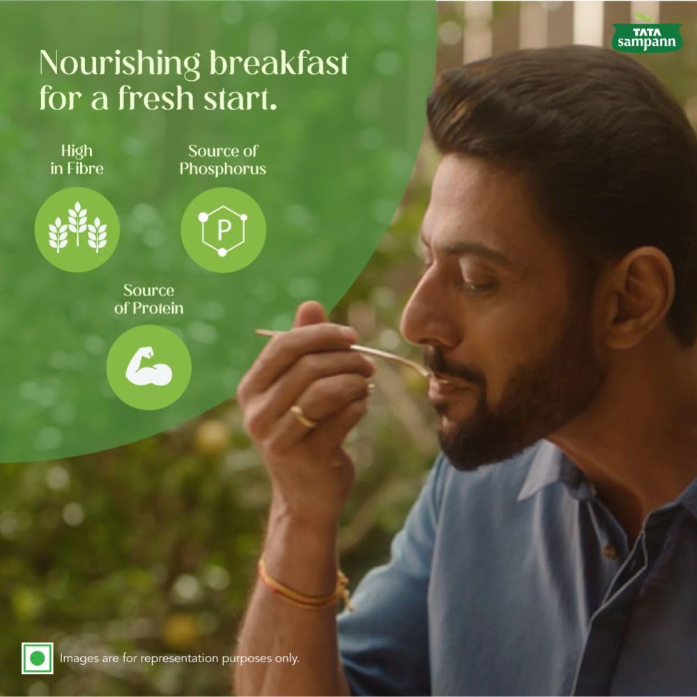 Tata Sampann High Fibre Thick Poha Flattened Rice 1kg Healthy Breakfast Snack Pantry Staple