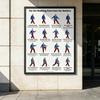 Poster Antrenament Tai Chi pe Scaun Fără Ramă Poster Rutină Tai Chi Instrucțiuni Vizuale Clare Diagramă Exerciții Șezând pentru Persoane Vârstnice Începători Scaun Blând