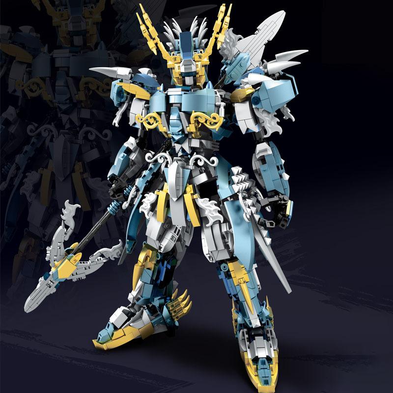 Chinese Warrior Mecha Robot Mech Building Blocks Toys MOC Nezha ZHAOYUN Monkey King Hero Model DIY Bricks Toy for Kids Boys Gift