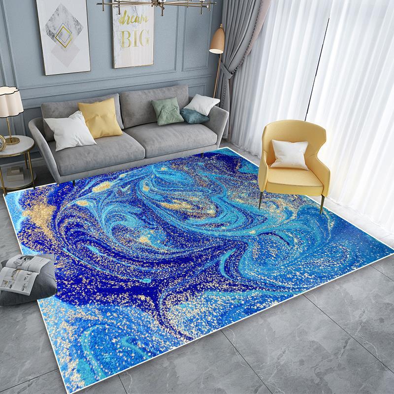 Modern Abstract Anti-slip Carpet Living Room Decoration Easy Clean Rugs Sofa Area Rugs Home Bedroom Cloakroom Washable Floor Mat