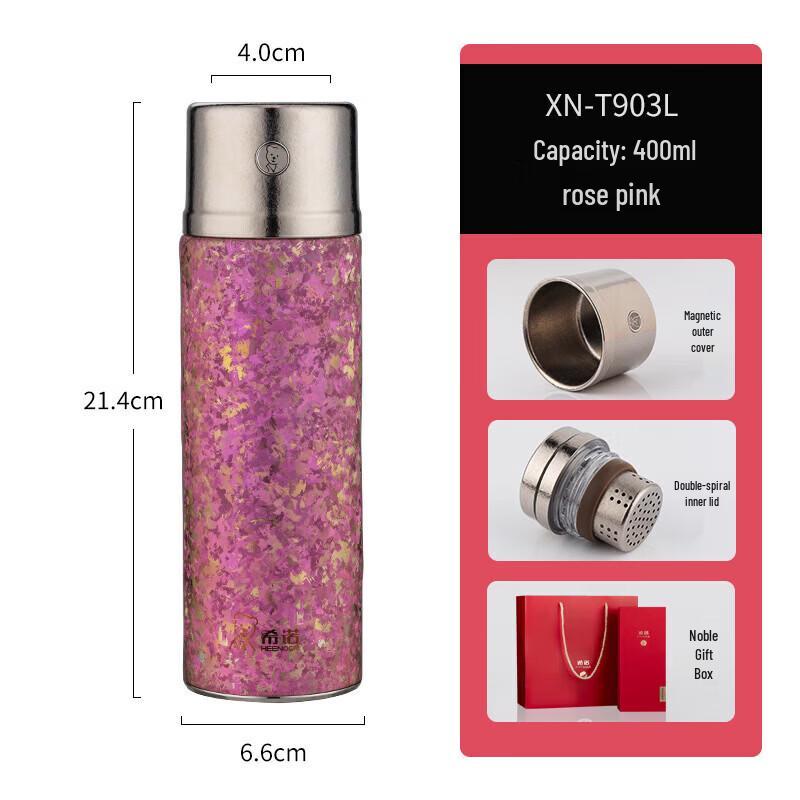 Heenoor Pure Titanium Double-Layer Insulated Water Bottle