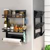 Space Saving Magnetic Kitchen Shelf For Spices Foldable Design 20kg Capacity Refrigerator Mounted Organizers