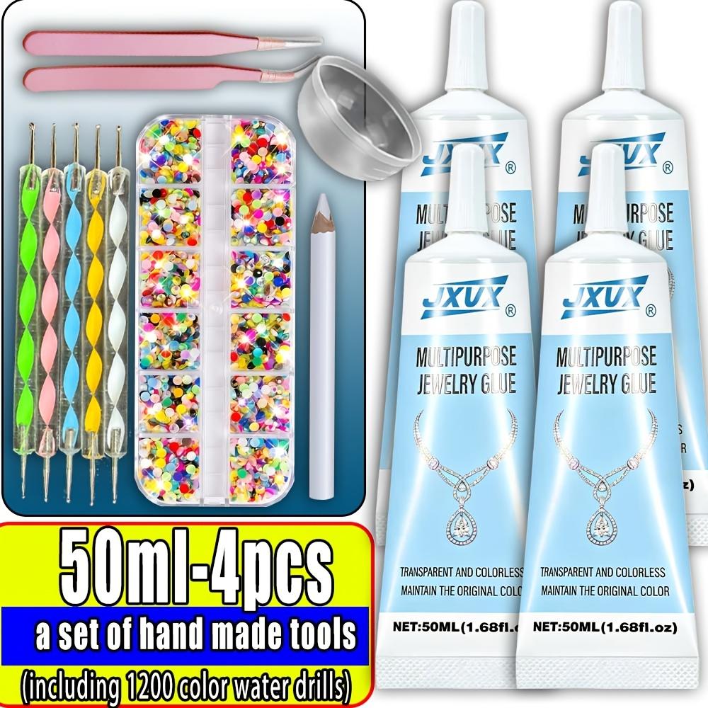 Colla B7000 per Strass per Artigianato - 50ml/1.68fl.oz Colla per Gioielli in Diamante Trasparente B-7000 Super Colla per Gioielli per la Realizzazione di Gioielli Gemma di Cristallo