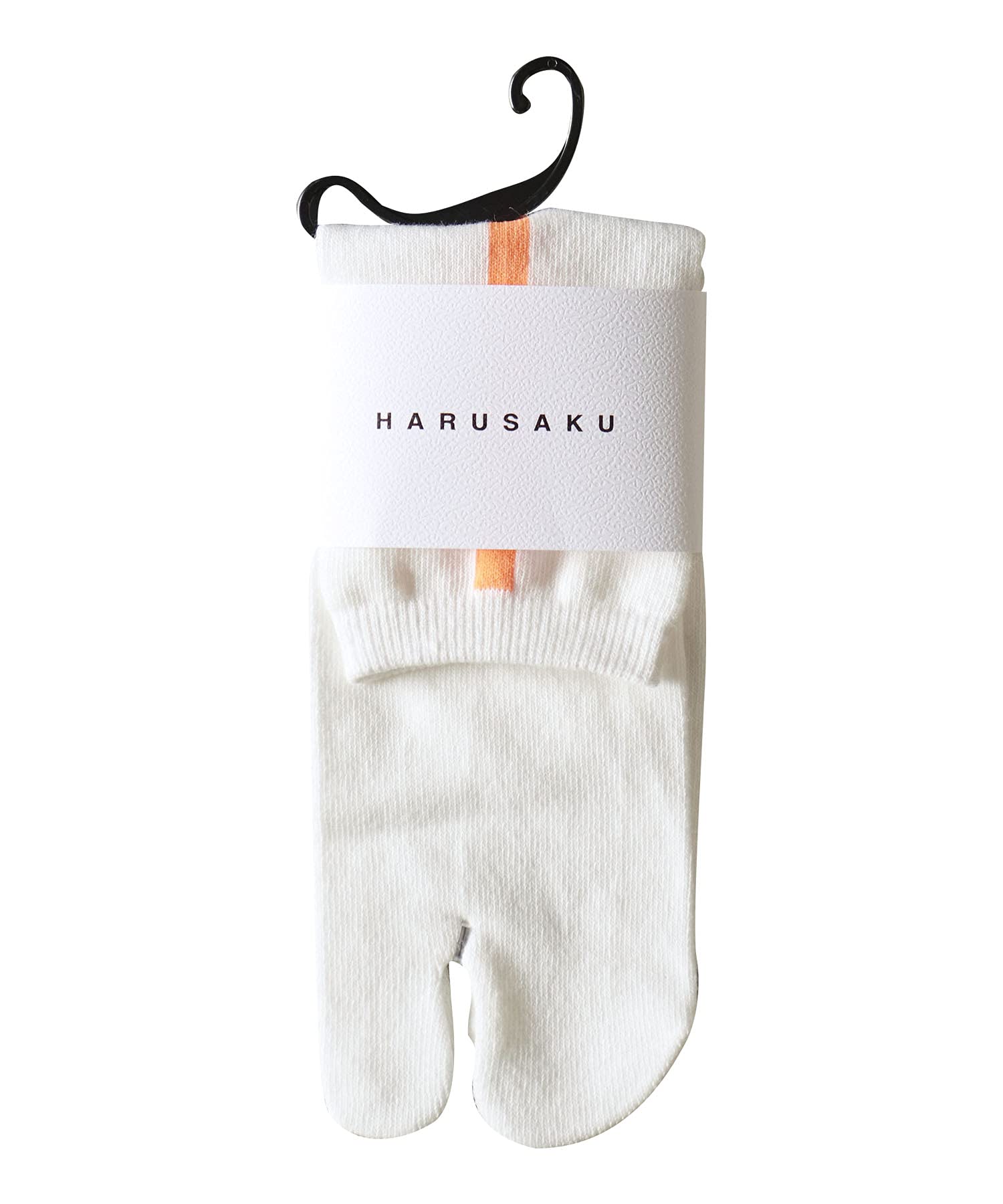 

HARUSAKU Tabi Made in 1 Sizes x Neon Orange Men s Two-Toe Socks, Japan, Pair, Casual, Sneaker, Sports, Cotton, Spring/Summer, 25cm-27cm, Off-White
