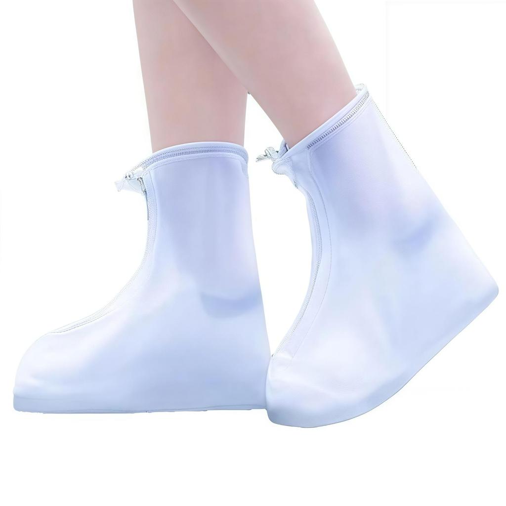 Non-Slip Waterproof PVC Rain Shoe Covers - Thickened & Durable for Outdoor Use by Men and Women