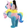 Halloween Colorful Horse Mount Costume Cartoon Party Christmas Walking Meteor Unicorn Inflatable Suit