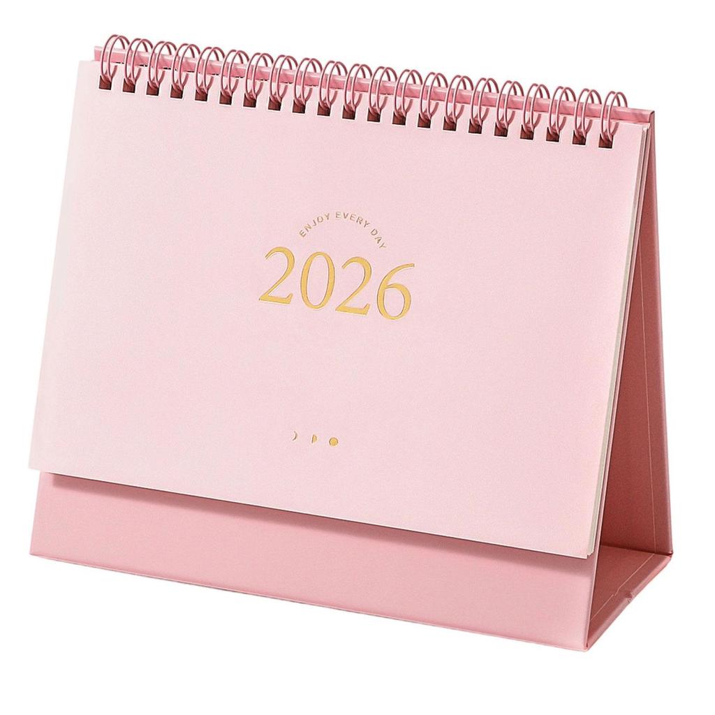2026 Desk Calendar Twin-Coil Binding Tabletop Calendar 16 Month Runs from Sep 2025 To Dec 2026 For Daily Scheduling