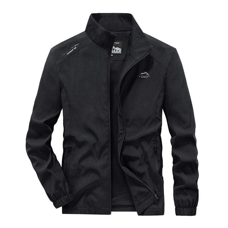 Autumn Men's Outdoor Casual Jacket Large Size Quick-Drying Sports Jacket Thin Elastic Fabric Jacket