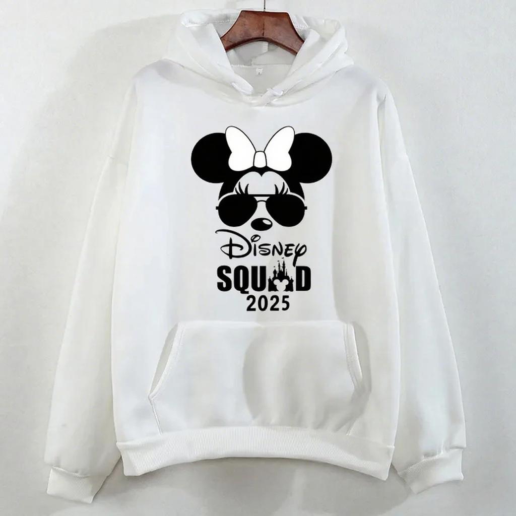 Disney Rodinné oblečení Zábava 2025 Vzor pro cestování po Disneylandu Vícebarevná mikina Dámská Kawaii Pulovr Ležérní Párová mikina