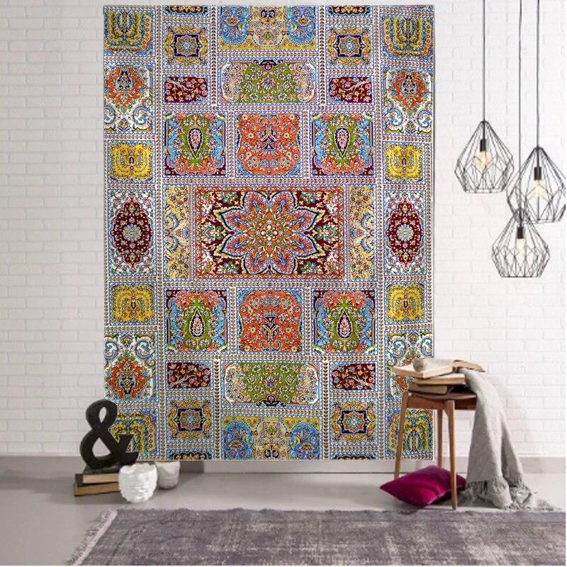 Персидский абстрактный декоративный гобелен с узором мандалы — фото 14