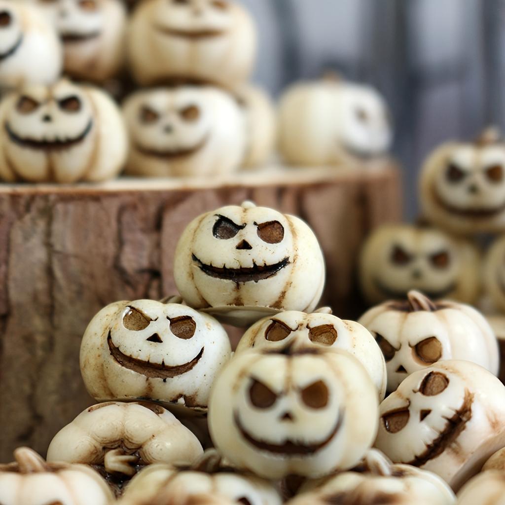 Creative Simulation Pumpkin Statue Props, Home Yard Bonsai Accessories Garden Miniature Sculpture, Suitable for Halloween