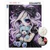 Halloween Pearl Painting Art Full Pearl Handmade Diy Home Decorations Purple Anime Character Bear Design Wall Decor Craft Kit