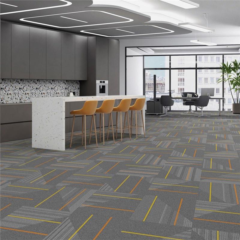 Thickened Commercial Office Carpet Tiles for Large Area Flooring