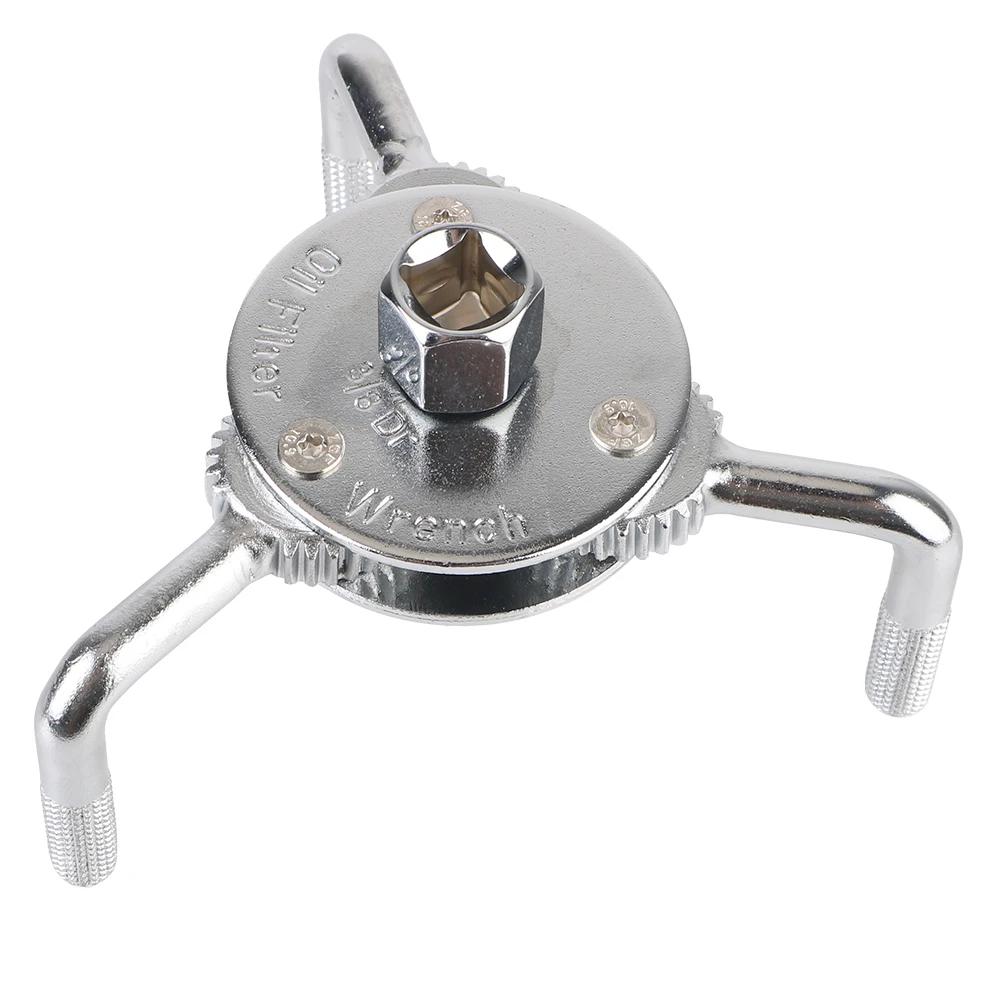 

3 Jaws Oil Filter Wrench Adjustable 2 Ways Repairing Tool Auto Car Spanner Remover
