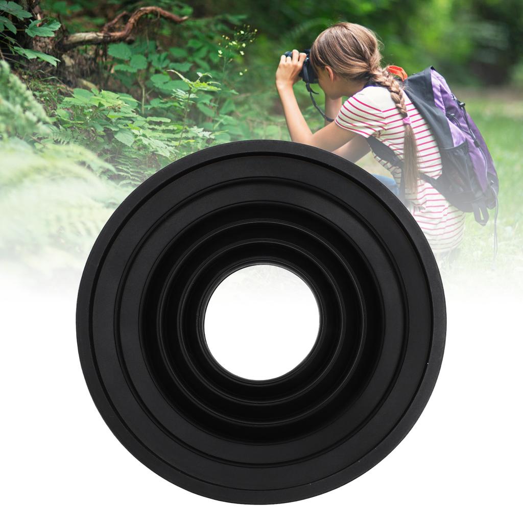 Paraluce per Obiettivo Fotocamera Antiriflesso Riduce Pieghevole Silicone Morbido Elastico Paraluce per Fotografia all'Aperto