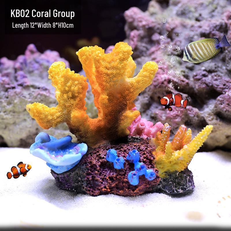 Mediterranean Coral Reef Rocks & Shells Aquarium Décor