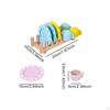 Play Kitchen Accessories Pretend Cooking and Eye Coordination Colorful Wooden Dishes Plates