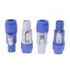 10 Pc/bag Durable Powercon Connector Male Plug Blue/White 3 Pin Speaker Plug  Beam Lamp