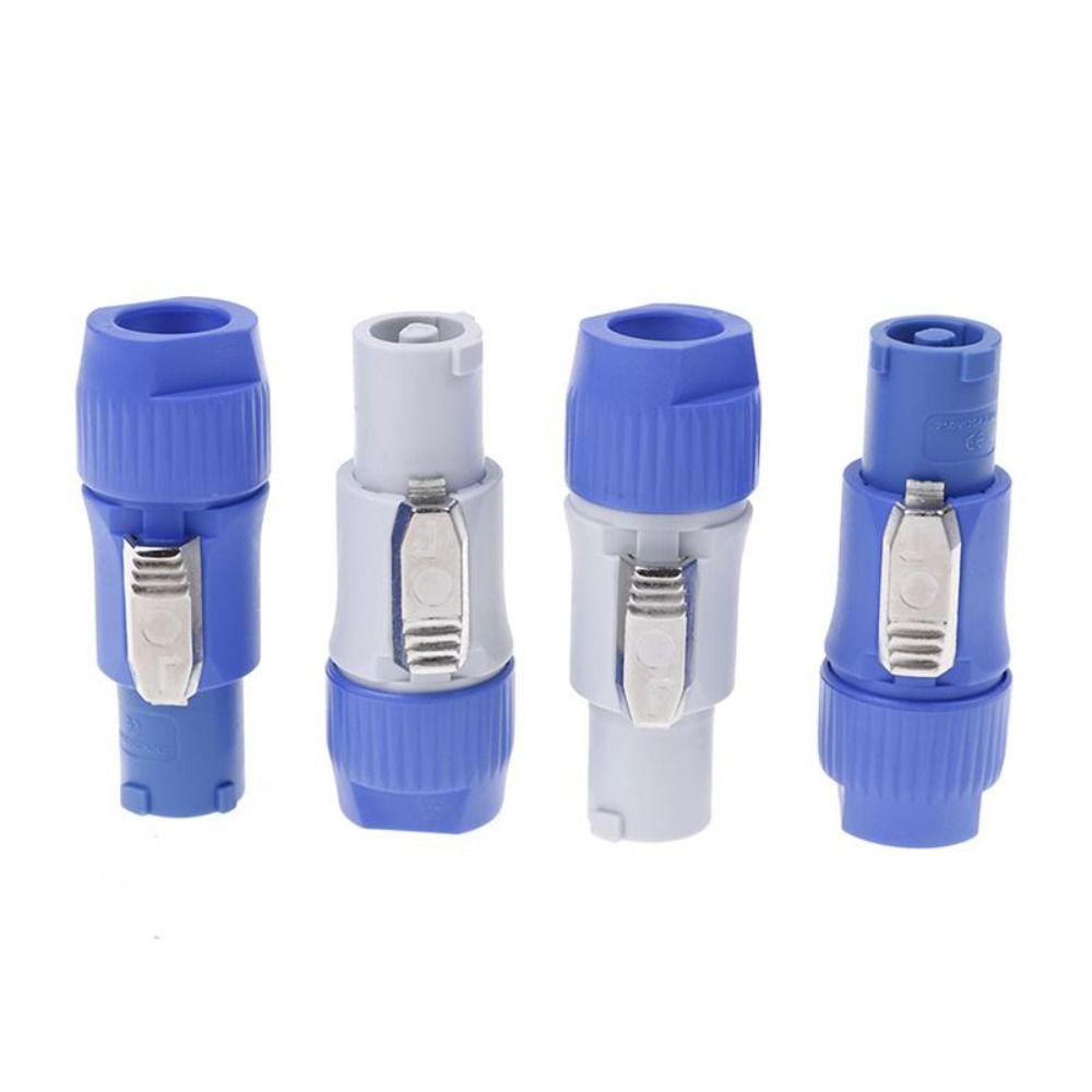 10 Pc/bag Durable Powercon Connector Male Plug Blue/White 3 Pin Speaker Plug  Beam Lamp