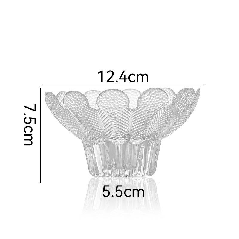 

New Glass Petal Bowl and Plate Set: European Style Bird s Nest Sweet Soup & Ice Cream Bowls 301-400ml