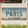 Retro City Landscape Year Letter License Plate Metal Tin Sign Vintage Wall Decor For Bar Cafe Home Garden