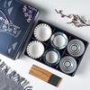 Jingboli Hand-painted Blue & White Porcelain Bowl & Chopstick Gift Set