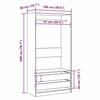 VidaXL Garde-robe chêne artisanal 100x50x200 cm bois d'ingénierie, armoire de rangement, organisateur de garde-robe, 3318627