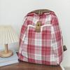 Plaid Travel Backpack Student Schoolbag Class Commuter Backpack