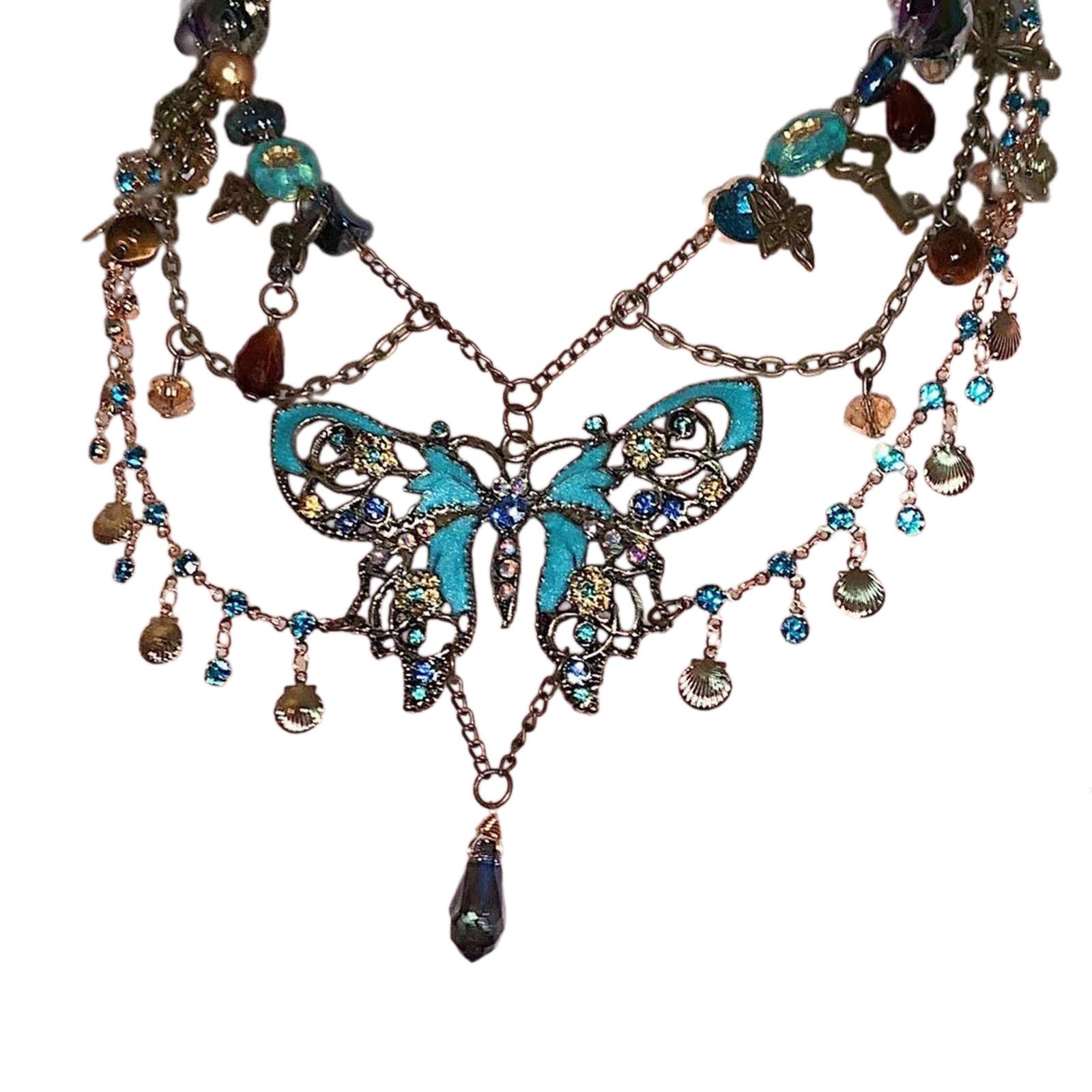 

Элегантная бабочка-подвеска, многослойная кисточка, цепочка на талию, регулируемая цепочка для тела, модный аксессуар для вечеринок