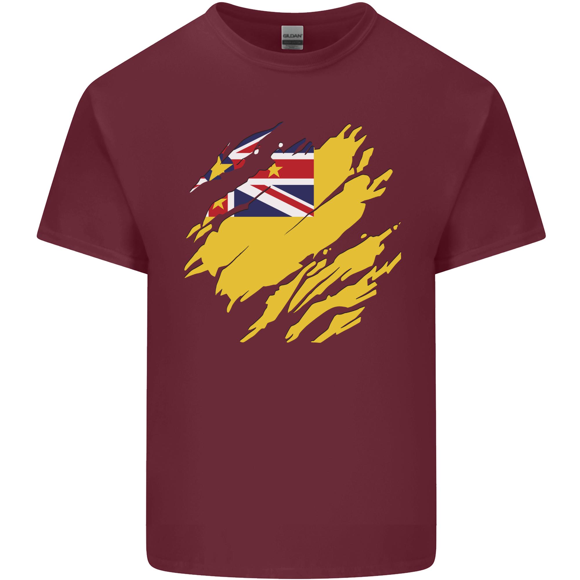 Torn Flag Niue Unisexs Light Cotton TShirt S